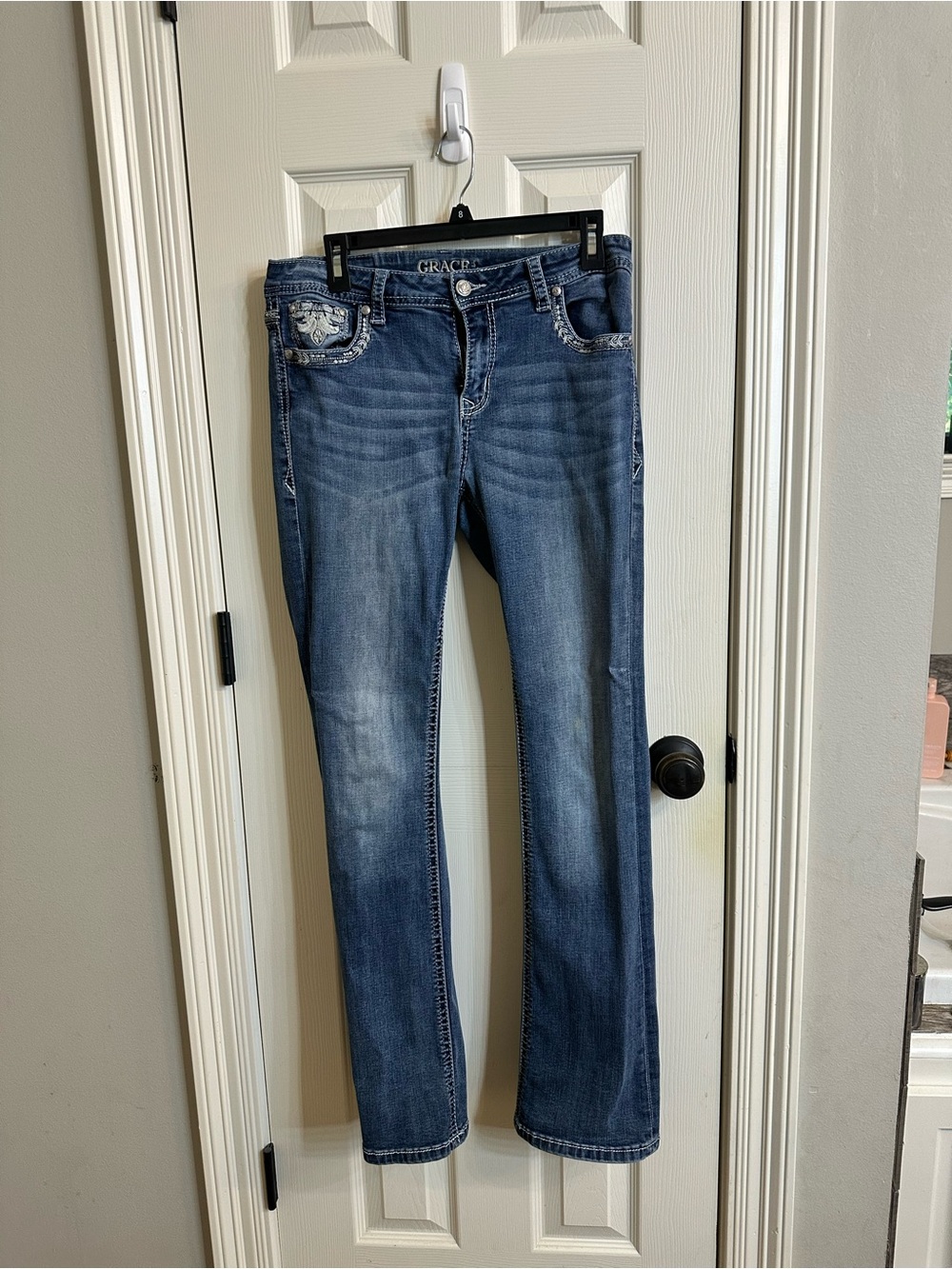 Grace in LA Classic Medium Blue Bootcut Jeans